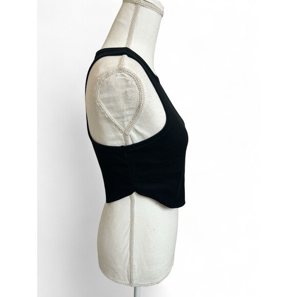 NWT Bundle 2 Wild Fable Women's M Cropped Mini Tank Top Ribbed Black & White NEW - Picture 5 of 13
